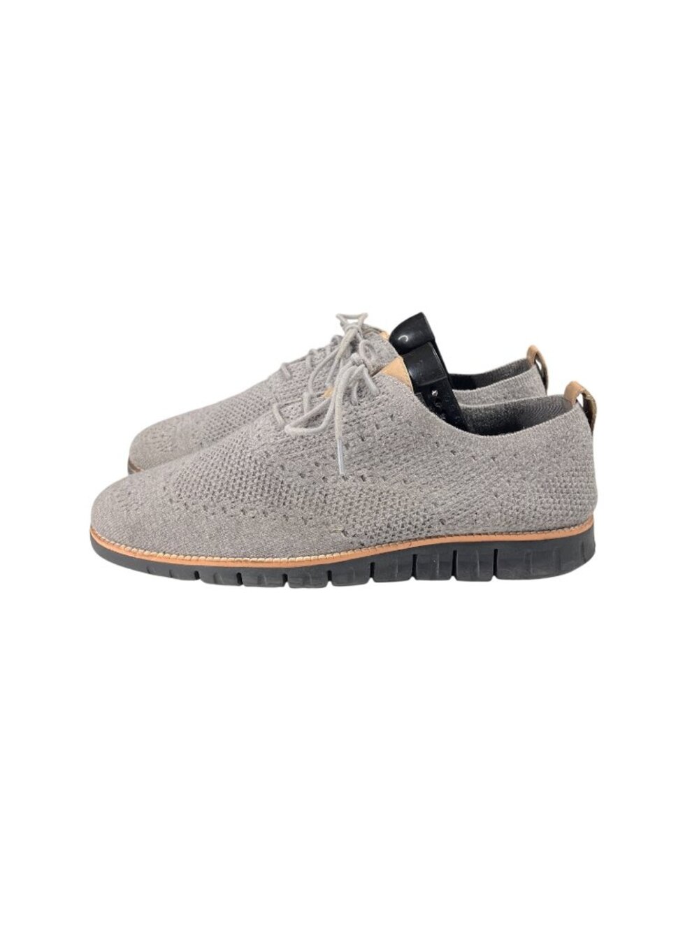 Cole Haan Mens Gray Knit Oxford Shoes Size 12 OriginalGrand